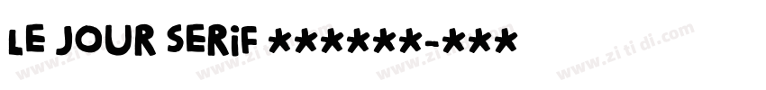 Le Jour Serif 普通(西方)字体转换